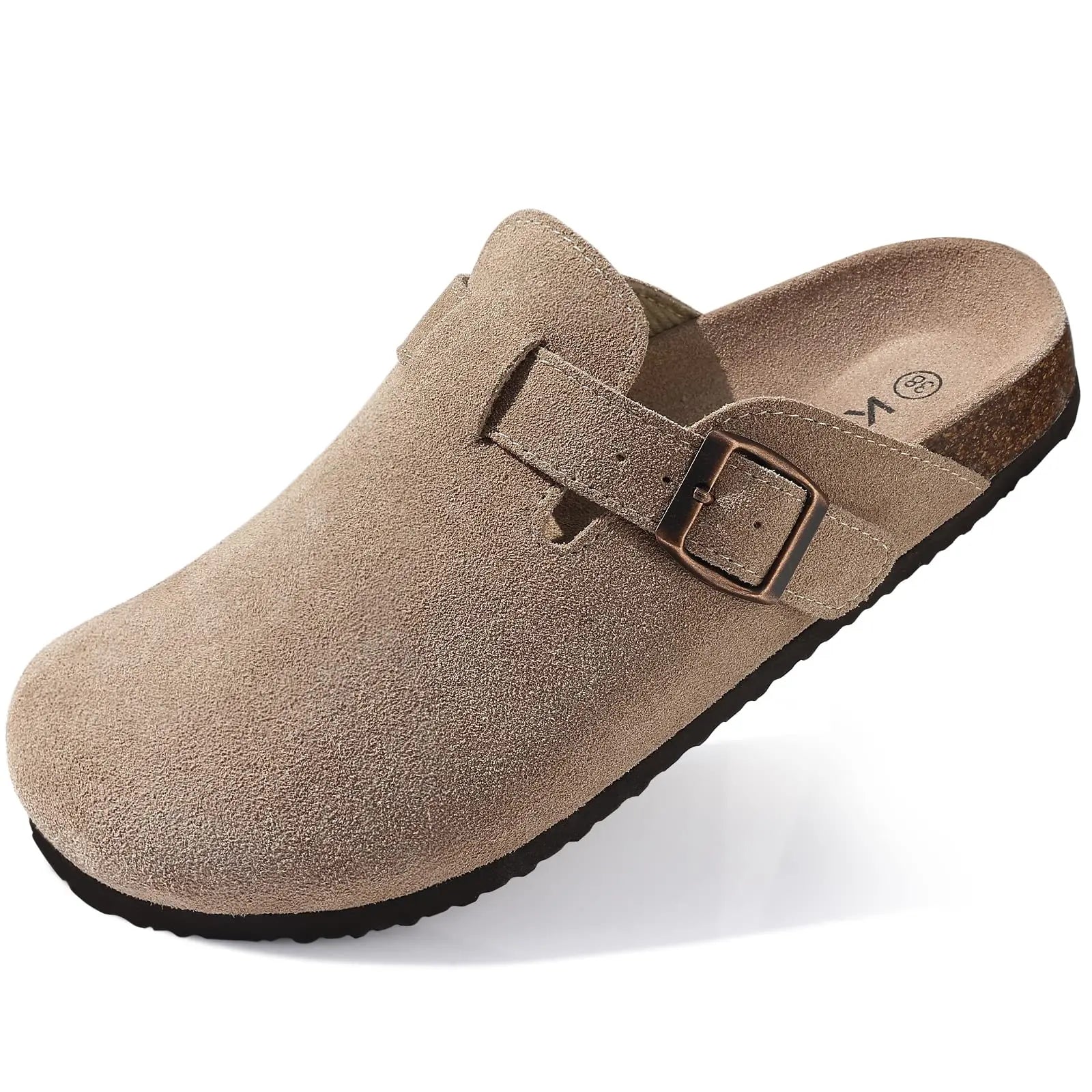 CRACOMIN Women Classic Clogs Cork Footbed Slippers Slip-on Cork Sandals Feamle Unisex Beach Shoes Outdoor Men Mules And Clogs