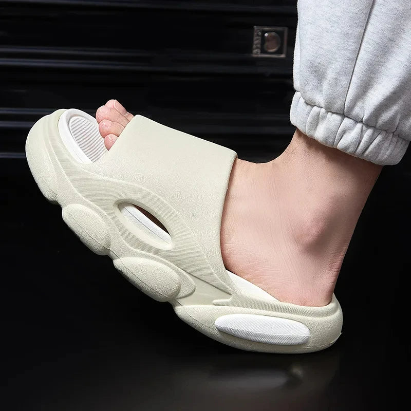 Crestar Platform Soft Eva Slippers For Women Men Fashion Comfortable Unisex Home Sandals Bathroom Non-Slip Slides Beach Shoes