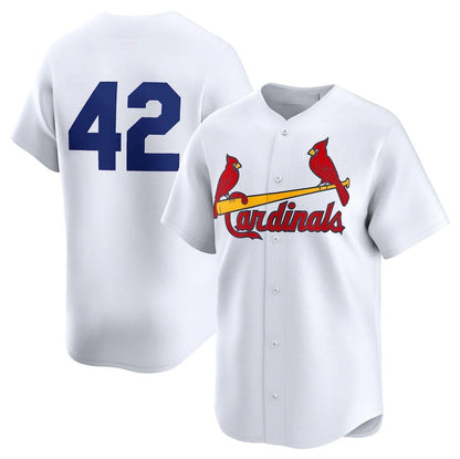 St. Louis Cardinals 2024 #42 Jackie Robinson Day Home Limited Jersey ¨C White Stitches Baseball Jerseys