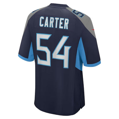 T.Titans #54 Lorenzo Carter Navy Team Game Stitched American Football Jersey