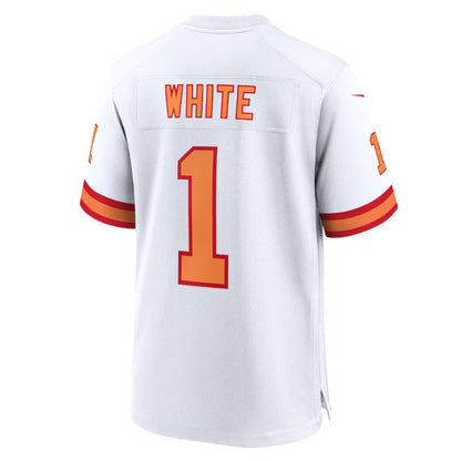 TB.Buccaneers #1 Rachaad White '76 White 50th Season Game Stitched American Football Jerseys