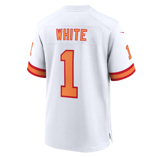 TB.Buccaneers #1 Rachaad White '76 White 50th Season Game Stitched American Football Jerseys