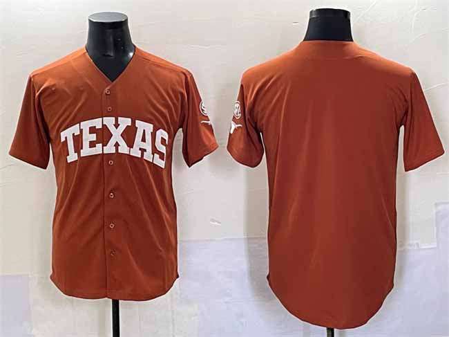 T.Longhorns Blank Orange Stitched American College Jerseys