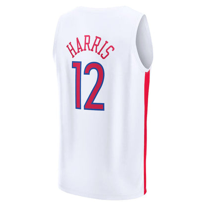 PH.76ers #12 Tobias Harris  Fanatics Branded 2022-23 Fastbreak Jersey City Edition White Stitched American Basketball Jersey