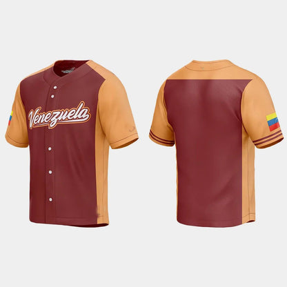 VENEZUELA BASEBALL 2023 WORLD BASEBALL CLASSIC JERSEY ¨C BURGUNDY Stitches Baseball Jerseys
