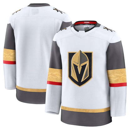 V.Golden Knights Fanatics Away Premium Jersey - White Stitched American Hockey Jerseys