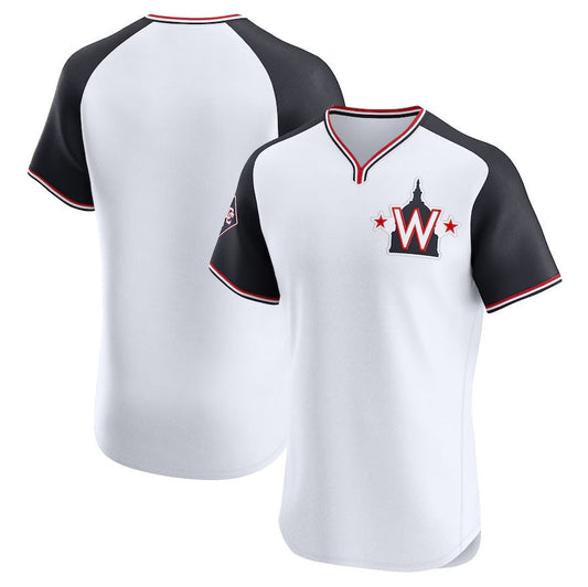 Washington Nationals Alternate Vapor Premier Elite Patch Jersey - White Stitched Baseball Jersey