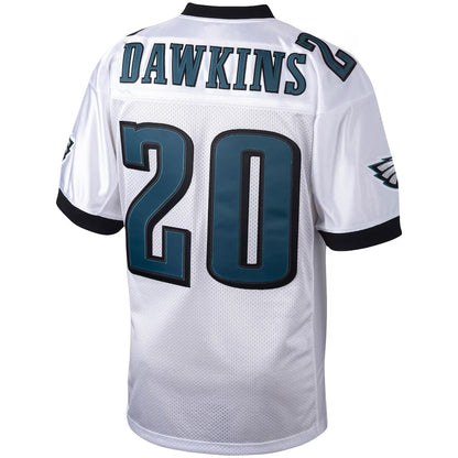 P.Eagles #20 Brian Dawkins Mitchell & Ness White Authentic Throwback Retired Player Jersey