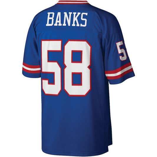 NY.Giants #58 Carl Banks Mitchell & Ness Royal Legacy Replica Jersey