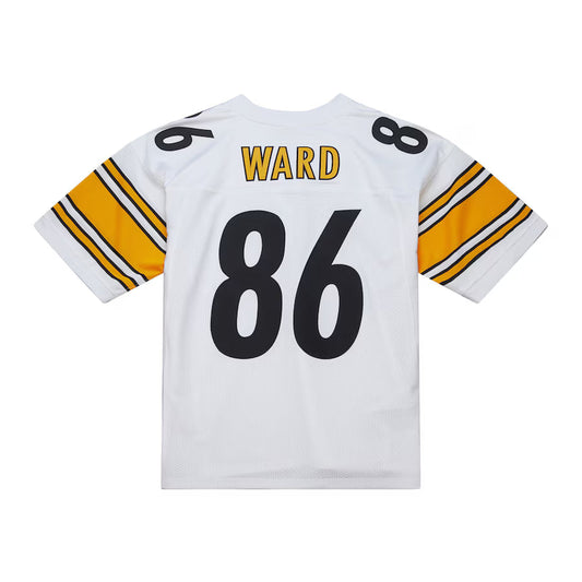 P.Steelers #86 Hines Ward Mitchell & Ness White 2005 Authentic Throwback Retired Player Jersey