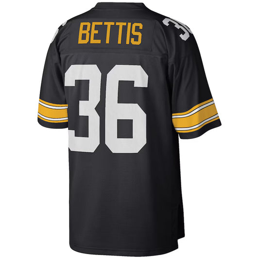 P.Steelers #36 Jerome Bettis Mitchell & Ness Black Big & Tall 1996 Retired Player Replica Jersey