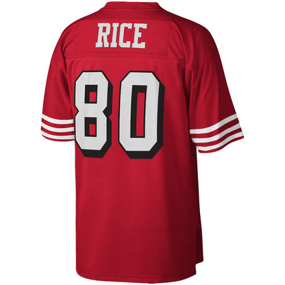 SF.49ers #80 Jerry Rice Mitchell & Ness Scarlet Legacy Replica Jersey