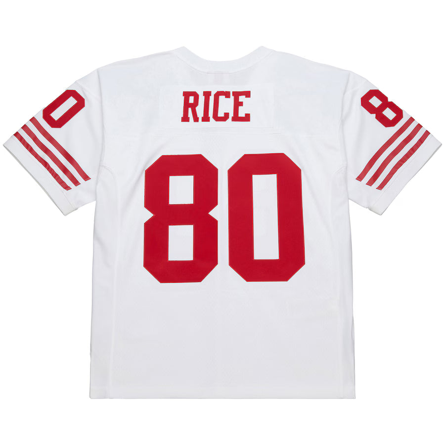 SF.49ers #80 Jerry Rice Mitchell & Ness White 1994 Legacy Replica Jersey