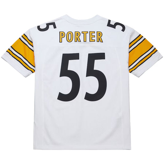 P.Steelers #55  Joey Porter Mitchell & Ness White 2005 Authentic Throwback Retired Player Jersey