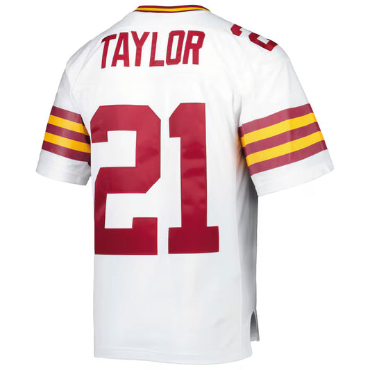 W.Football Team #21 Sean Taylor Mitchell & Ness White Legacy Replica Jersey