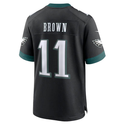 P.Eagles #11 A.J. Brown Black Game Jersey Stitched American Football Jerseys