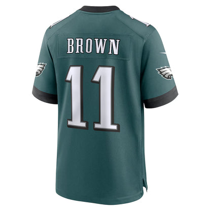 P.Eagles #11 A.J. Brown Midnight Green Game Jersey Stitched American Football Jerseys