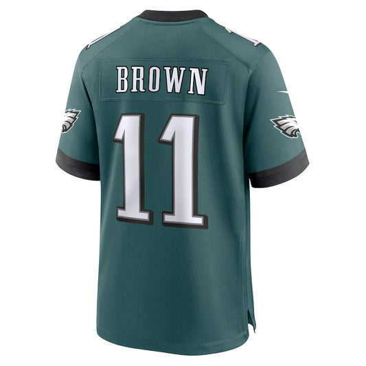 P.Eagles #11 A.J. Brown Midnight Green Game Jersey Stitched American Football Jerseys