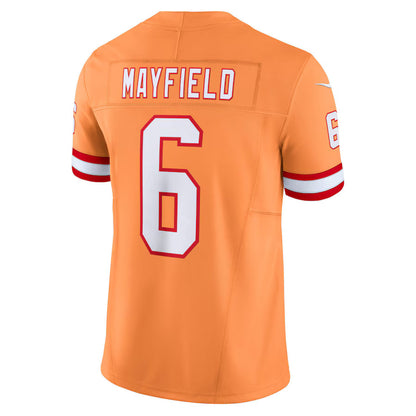 TB.Buccaneers #6 Baker Mayfield Orange Vapor F.U.S.E. Limited Jersey Stitched American Football Jerseys
