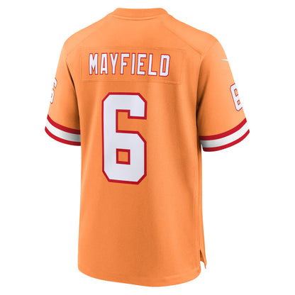 TB.Buccaneers #6 Baker Mayfield Orange Game Jersey Stitched American Football Jerseys