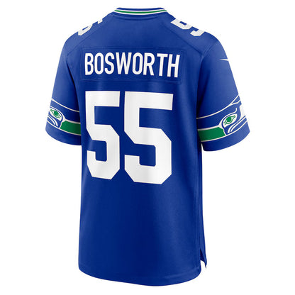 S.Seahawks #55 Brian Bosworth Royal Game Jersey Stitched American Football Jerseys