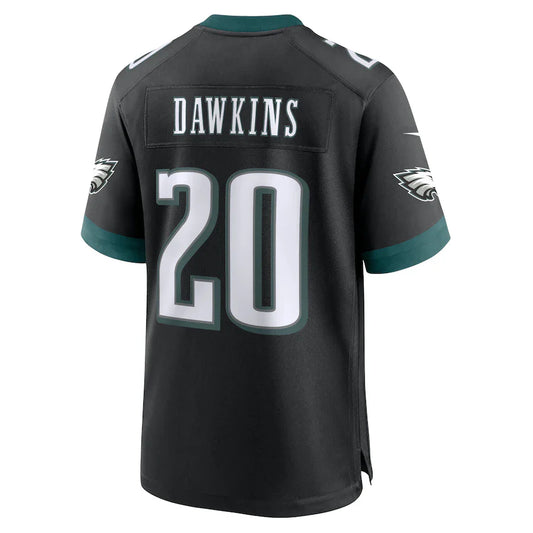 P.Eagles #20 Brian Dawkins Black Game Jersey Stitched American Football Jerseys