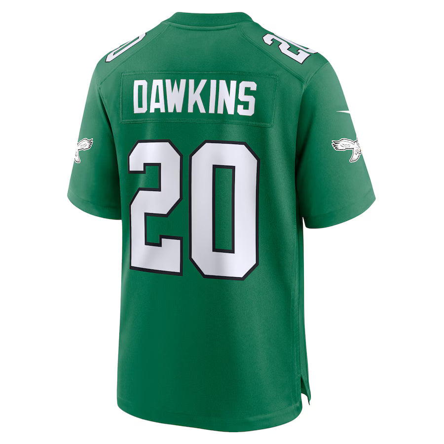 P.Eagles #20 Brian Dawkins Kelly Green Game Jersey Stitched American Football Jerseys