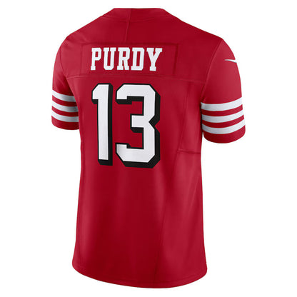 SF.49ers #13 Brock Purdy Scarlet Vapor F.U.S.E. Limited Jersey Stitched American Football Jerseys