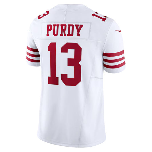 SF.49ers #13 Brock Purdy White Vapor F.U.S.E. Limited Jersey Stitched American Football Jerseys