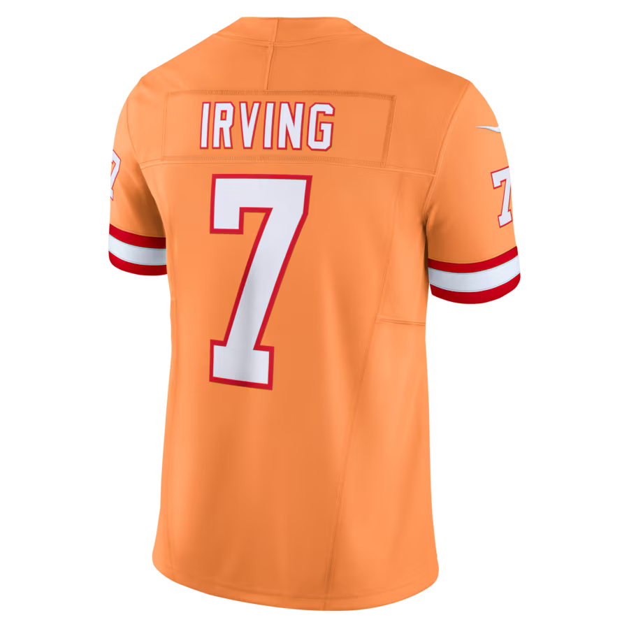 TB.Buccaneers #7 Bucky Irving Orange Vapor F.U.S.E. Limited Jersey Stitched American Football Jerseys