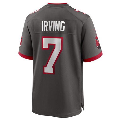 TB.Buccaneers #7 Bucky Irving Pewter Game Jersey Stitched American Football Jerseys
