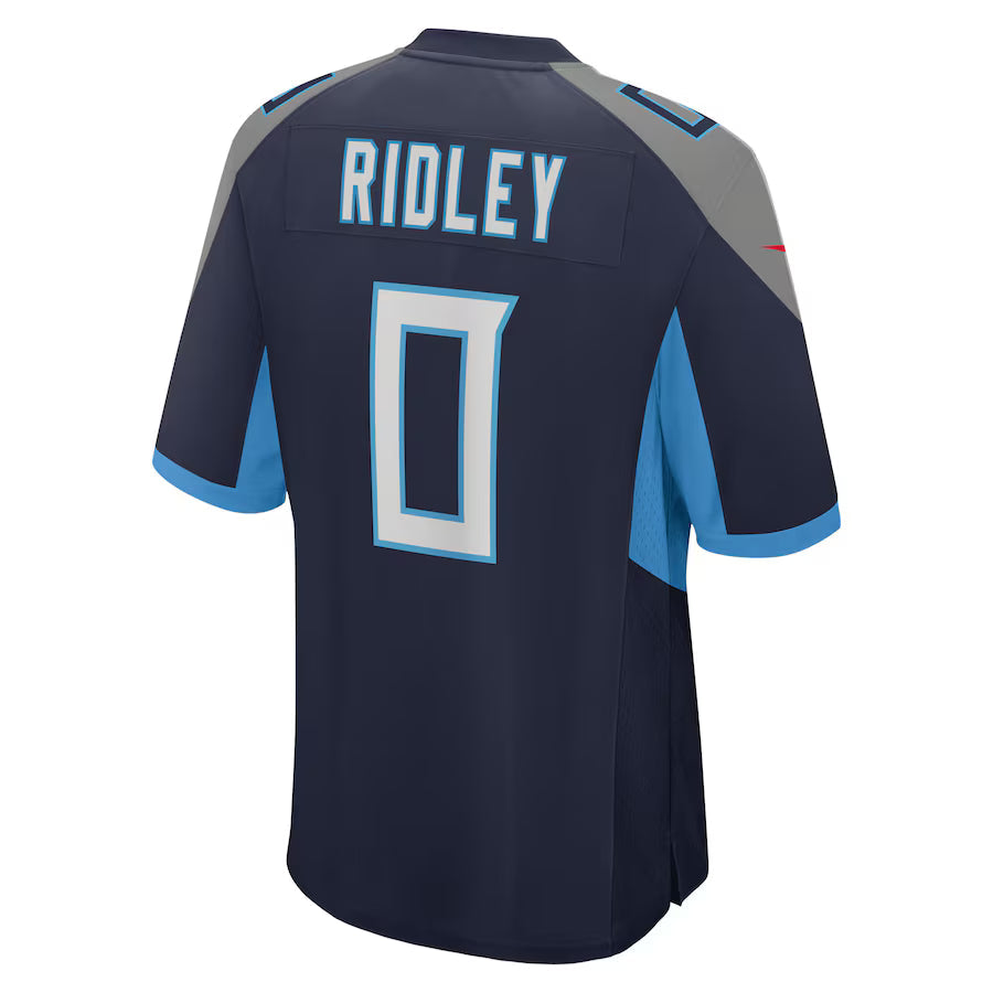 T.Titans #0 Calvin Ridley Navy Game Jersey Stitched American Football Jerseys
