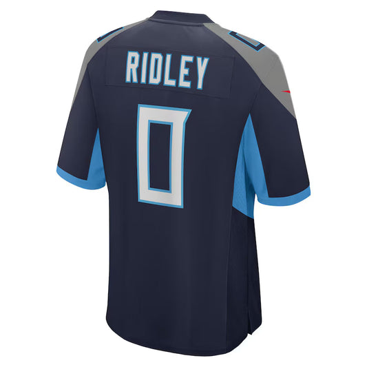 T.Titans #0 Calvin Ridley Navy Game Jersey Stitched American Football Jerseys