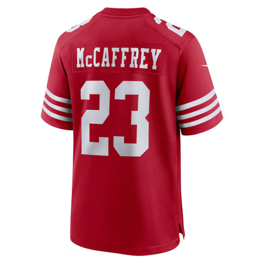 SF.49ers #23 Christian McCaffrey Scarlet Game Jersey Stitched American Football Jerseys