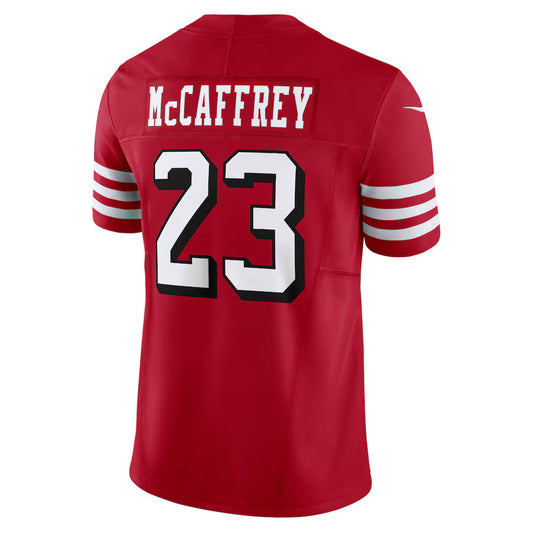 SF.49ers #23 Christian McCaffrey Scarlet Vapor F.U.S.E. Limited Jersey Stitched American Football Jerseys