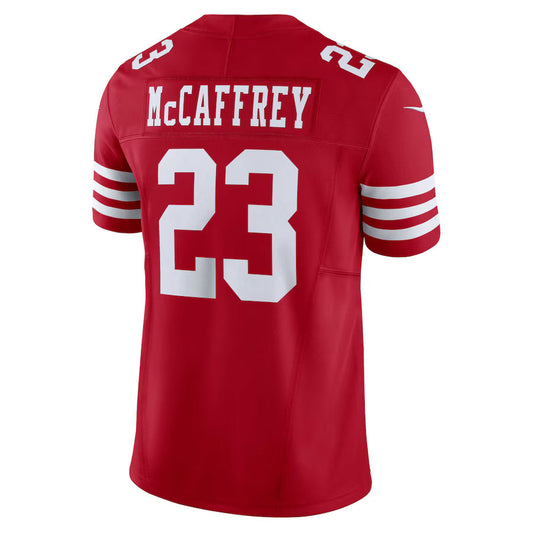 SF.49ers #23 Christian McCaffrey Scarlet Vapor F.U.S.E. Limited Jersey Stitched American Football Jerseys