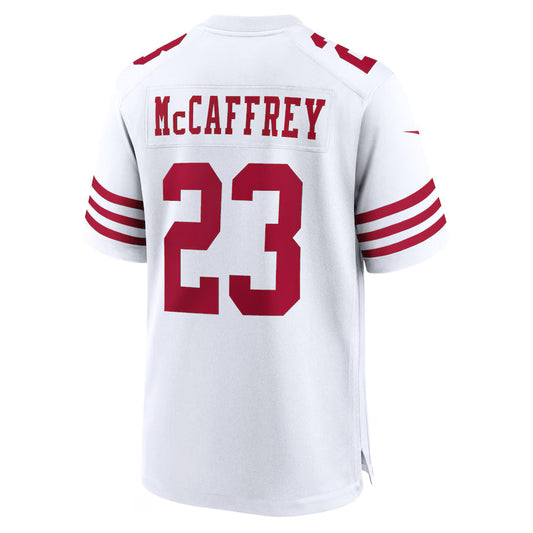 SF.49ers #23 Christian McCaffrey White Game Jersey Stitched American Football Jerseys
