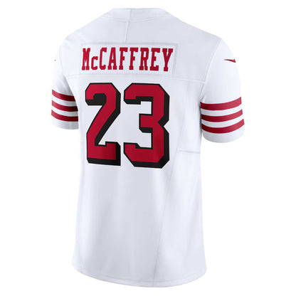 SF.49ers #23 Christian McCaffrey White Vapor F.U.S.E. Limited Jersey Stitched American Football Jerseys