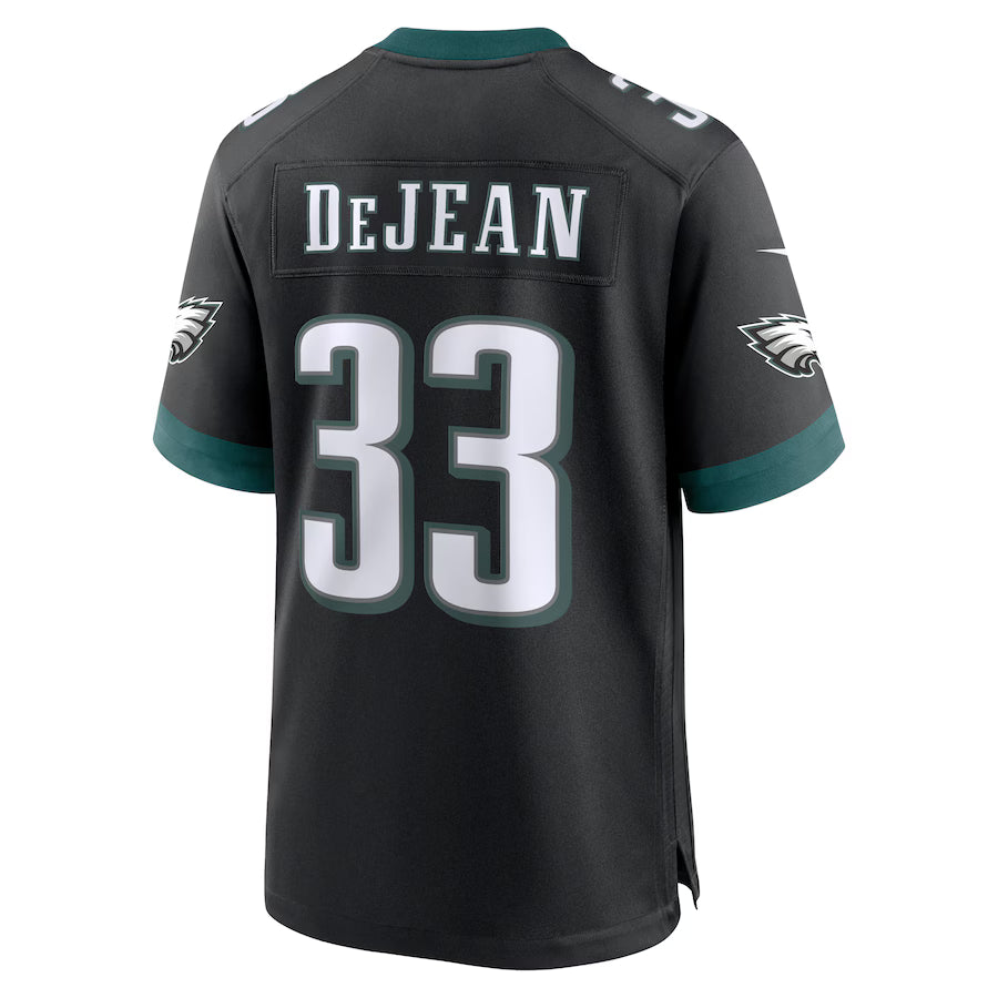 P.Eagles #33 Cooper DeJean Black Game Jersey Stitched American Football Jerseys