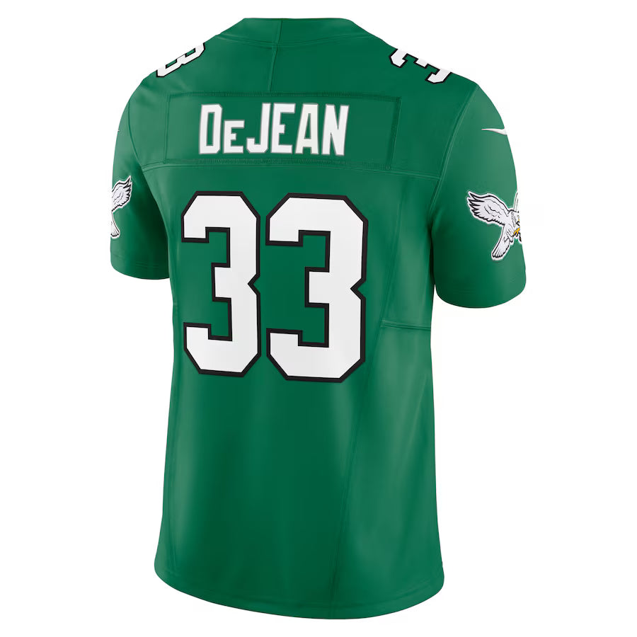 P.Eagles #33 Cooper DeJean Kelly Green Vapor F.U.S.E. Limited Jersey Stitched American Football Jerseys