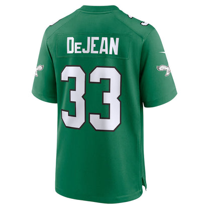 P.Eagles #33 Cooper DeJean Kelly Green Game Jersey Stitched American Football Jerseys