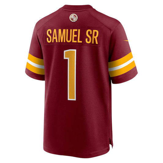 W.Commanders #1 Deebo Samuel Sr Burgundy Game Jersey Stitched American Football Jerseys