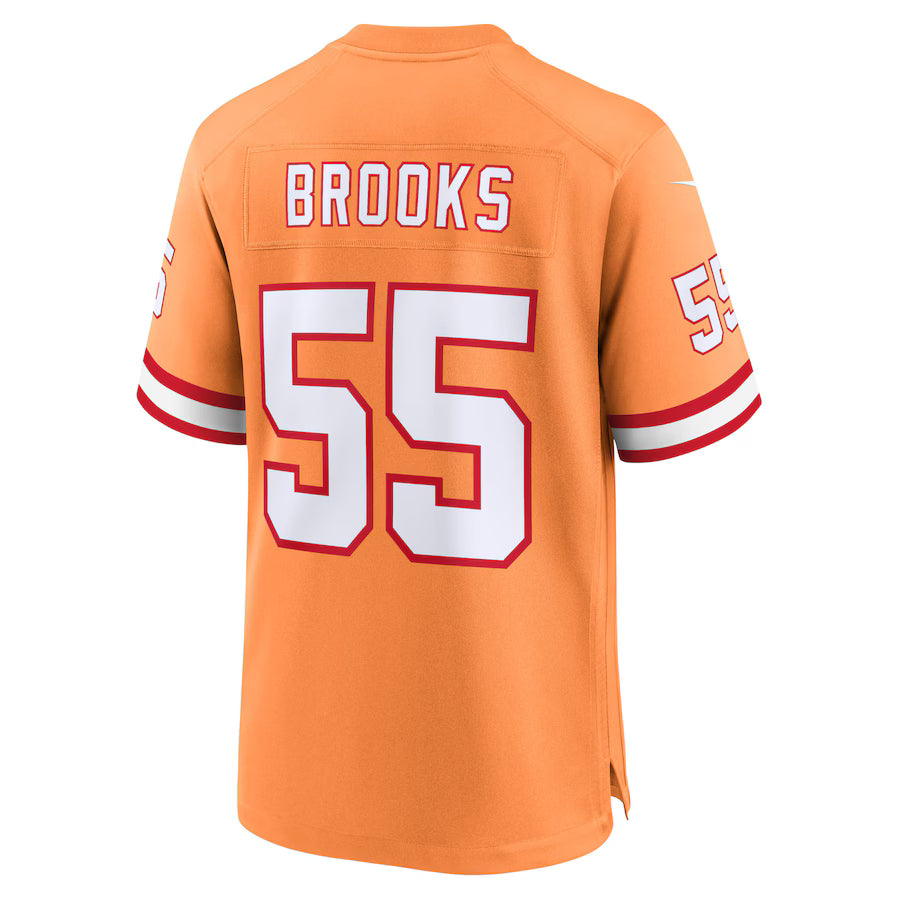 TB.Buccaneers #55 Derrick Brooks Creamsicle Game Jersey Stitched American Football Jerseys