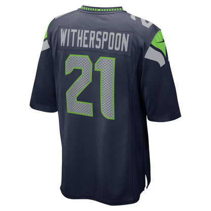 S.Seahawks #21 Devon Witherspoon Navy Game Jersey Stitched American Football Jerseys