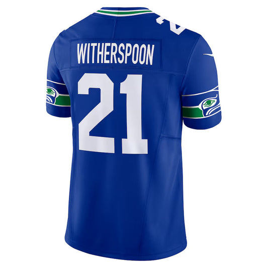 S.Seahawks #21 Devon Witherspoon Royal Vapor F.U.S.E. Limited Jersey Stitched American Football Jerseys