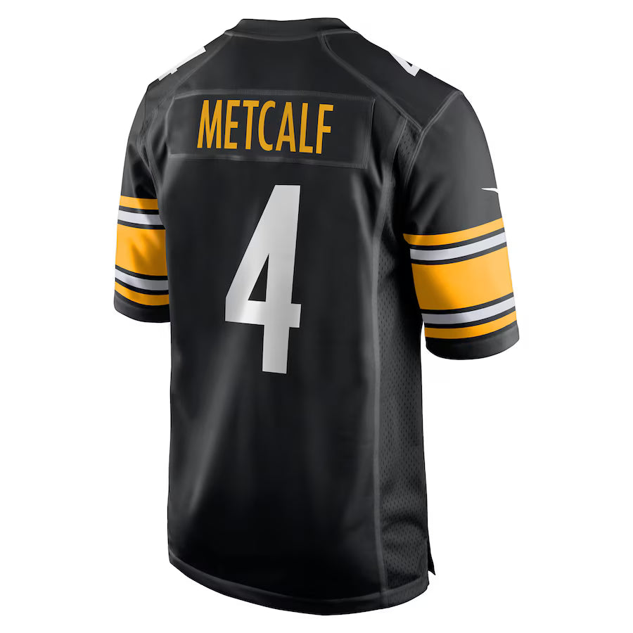 P.Steelers #4 DK Metcalf Black Game Jersey Stitched American Football Jerseys