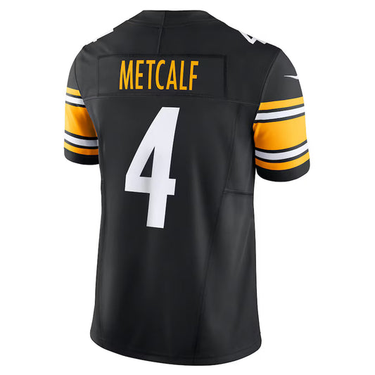 P.Steelers #4 DK Metcalf Black Vapor F.U.S.E. Limited Jersey Stitched American Football Jerseys