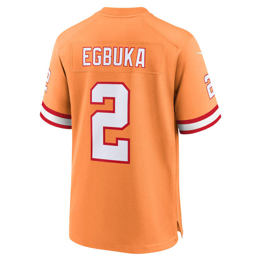 TB.Buccaneers #2 Emeka Egbuka  Creamsicle Game Jersey Stitched American Football Jerseys