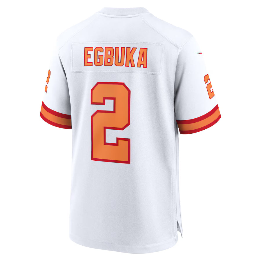 TB.Buccaneers #2 Emeka Egbuka White Game Jersey Stitched American Football Jerseys
