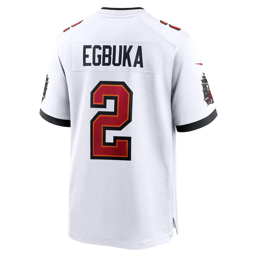 TB.Buccaneers #2 Emeka Egbuka White Game Jersey Stitched American Football Jerseys
